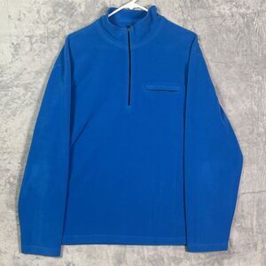 L.L. Bean Royal Blue 1/4 Zip Fleece Pullover Size Large